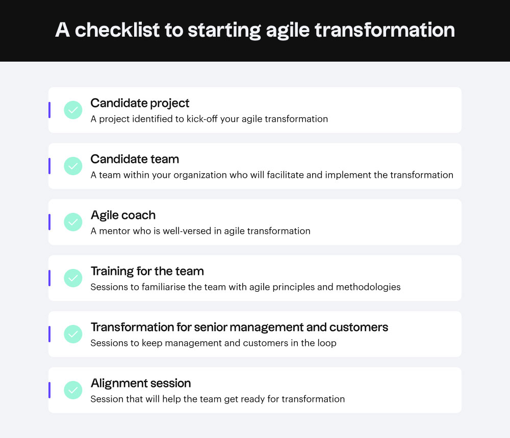 Your checklist for a successful transformation